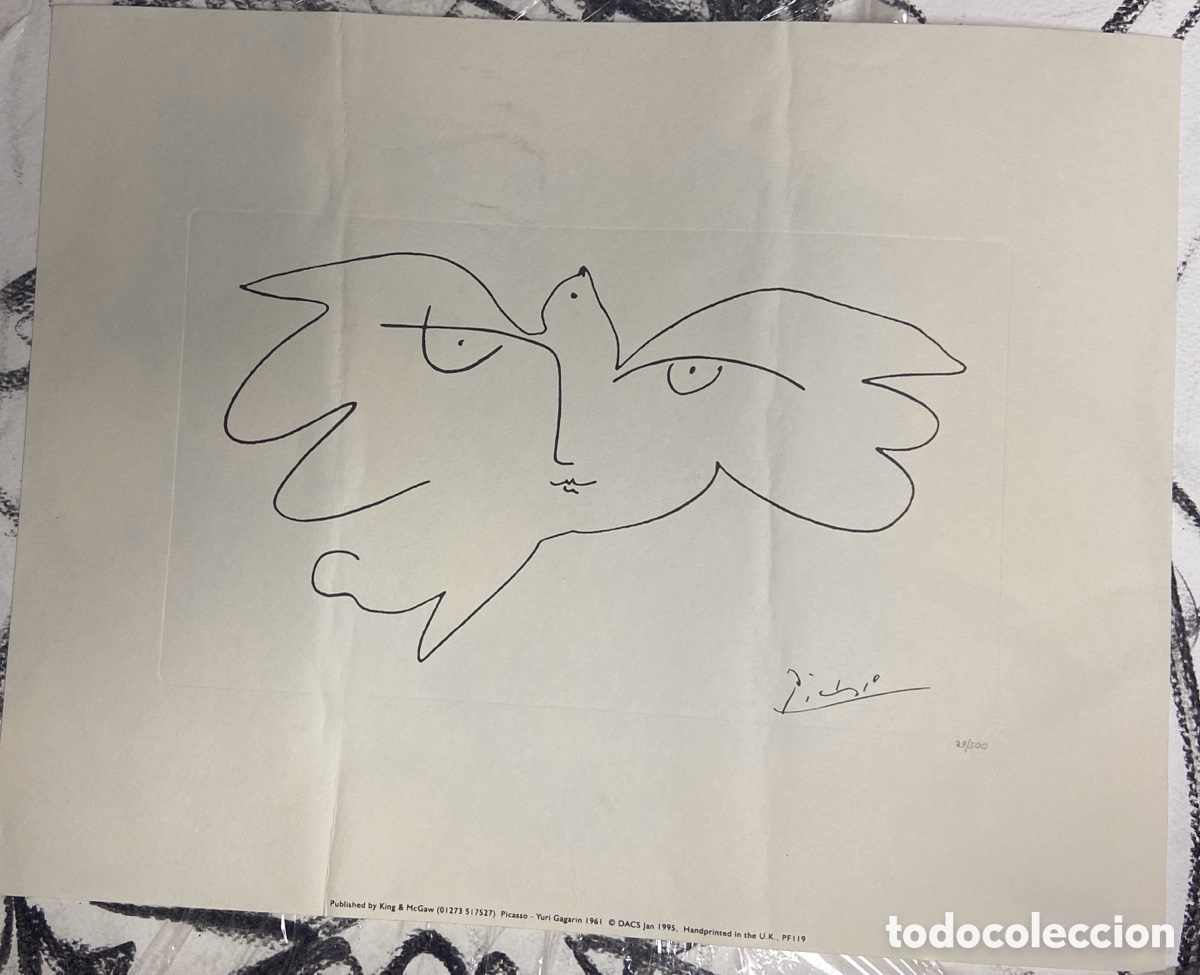 Arte: L&aacute;mina Picasso &rdquo;Yuri Gagarin&rdquo; - Edici&oacute;n Limitada Numerada (King & McGaw, 1995)