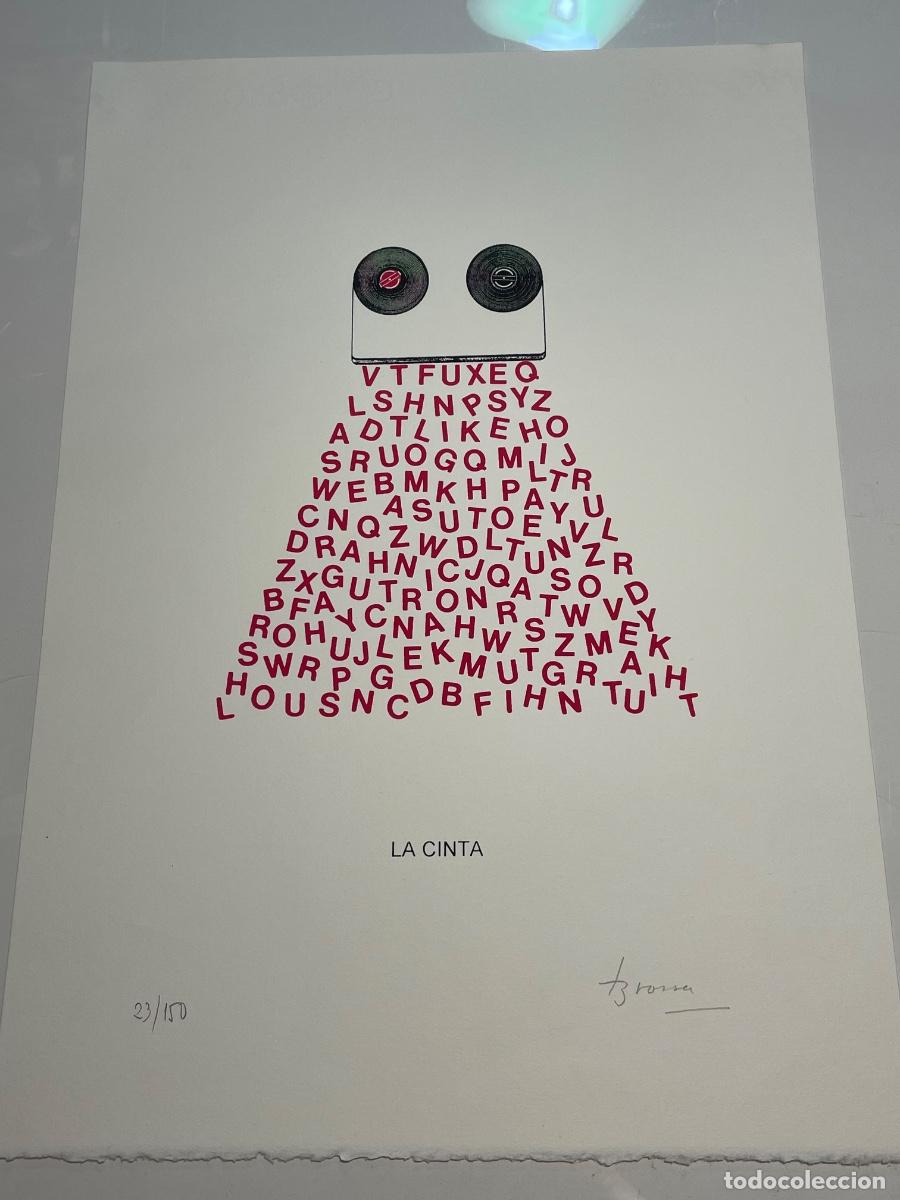 Arte: Litograf&iacute;a Joan Brossa - La Cinta 23/150 - 35x50cm - Firma a l&aacute;piz