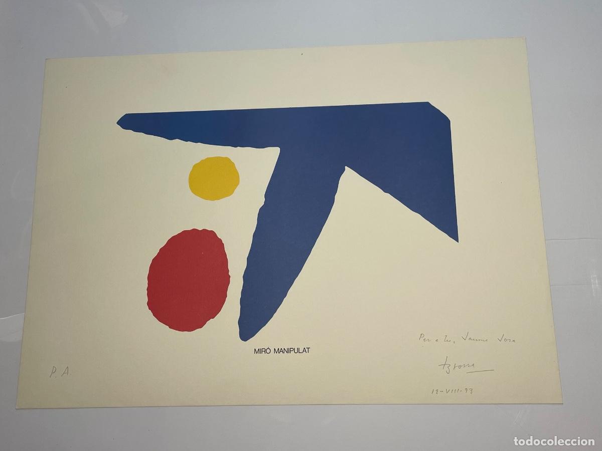 Arte: Litograf&iacute;a Joan Brossa - Mir&oacute; Manipulat P.A. - 49x35cm - Firma a l&aacute;piz 1993