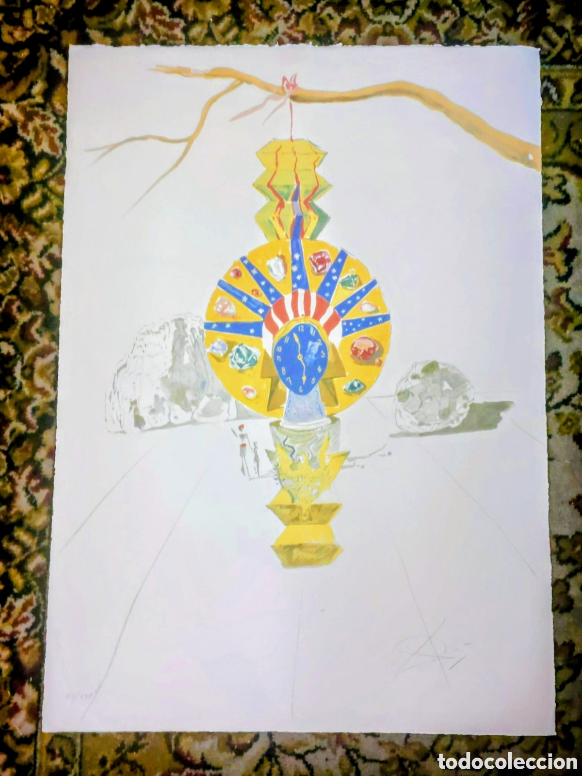 Arte: SALVADOR DALI LITOGRAFIA ORIGINAL N.12 LIMITADA 278 .REF.D 5 ..53.5X76 SIN MARCO