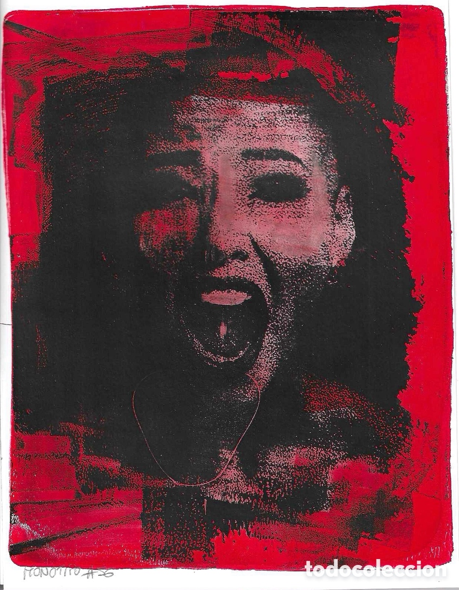 Kunst: Pez (1959) - The Face (2026) monotipia in acrilico