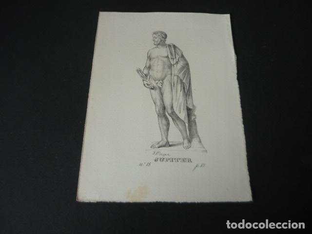 Arte: JUPITER LITOGRAFIA HACIA 1840 F. PONZOA 15 X 20,5 CM