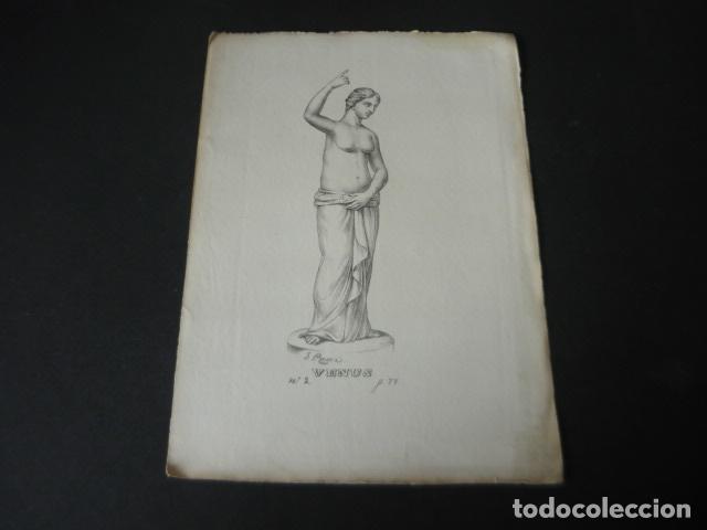 Arte: VENUS LITOGRAFIA HACIA 1840 F. PONZOA 15 X 20,5 CM
