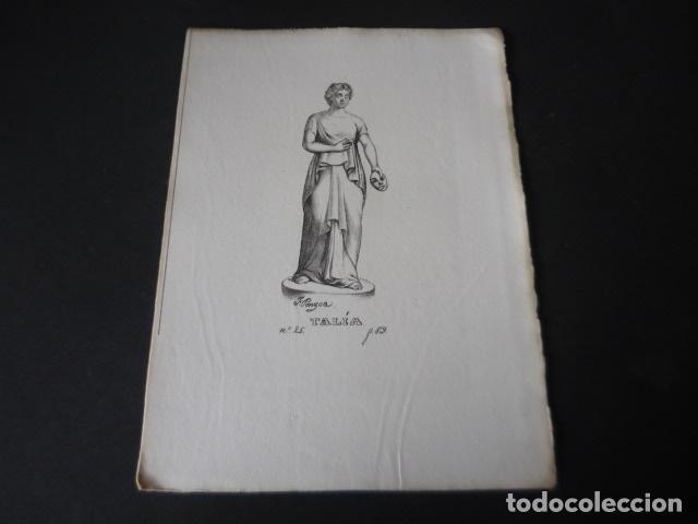 Arte: TALIA LITOGRAFIA HACIA 1840 F. PONZOA 15 X 20,5 CM