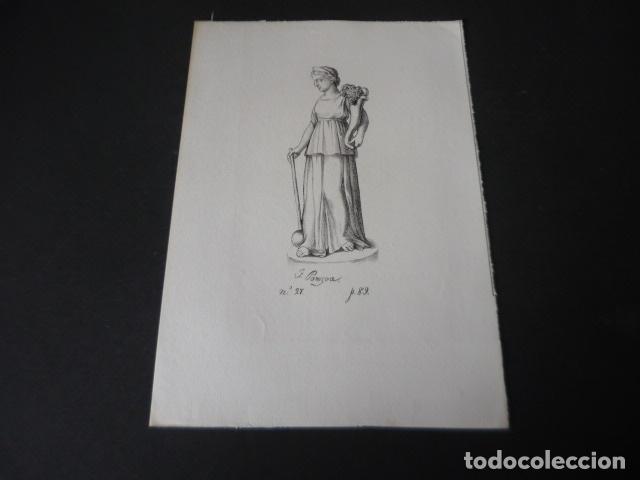 Arte: ABUNDANCIA LITOGRAFIA HACIA 1840 F. PONZOA 15 X 20,5 CM