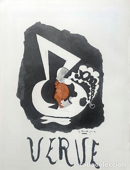 Art: GEORGE BRAQUE - Revista Verve. litografia del n&ordm; 31-32 de 1955. 36 x 26 cm