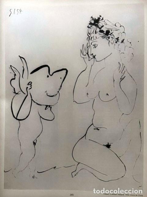 Arte: PABLO PICASSO - Revista Verve. Reproduccion de litografia del n&ordm; 29-30 de 1954. 36 x 26 cm