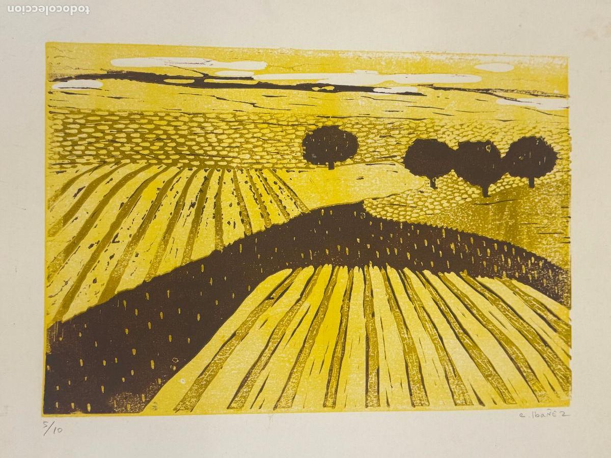 Arte: CONCHA IBA&Ntilde;EZ - FIRMADO A LAPIZ - LITOGRAFIA - GRANDE - VER FOTOS