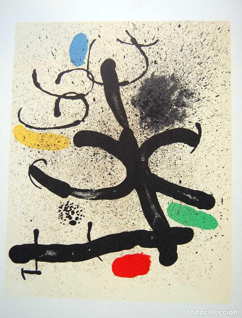 Arte: JOAN MIR&Oacute;. LITOGRAFIA ORIGINAL DLM 1971 - 38 X 28 CM