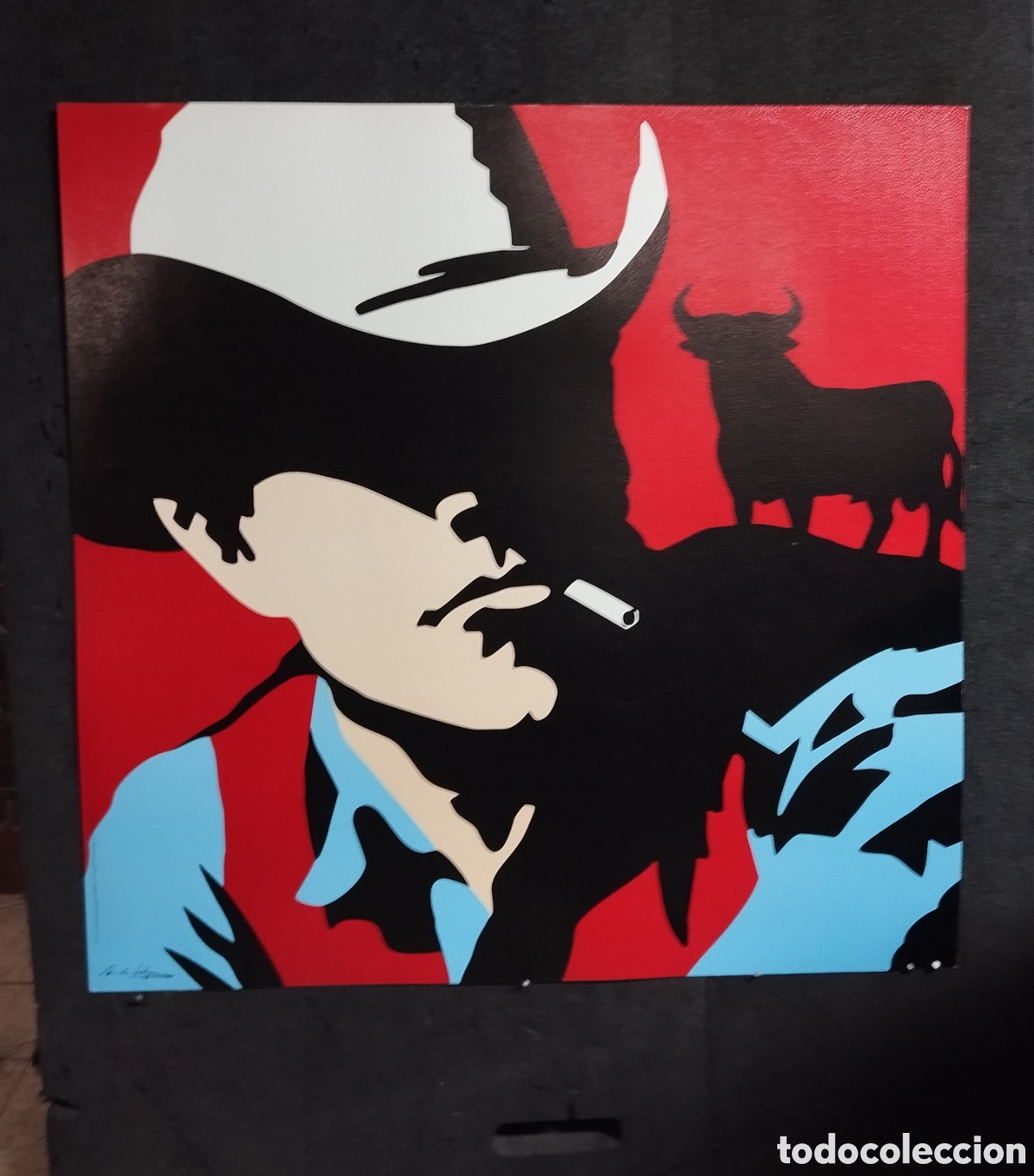 Arte: Litograf&iacute;a sobre vinilo rugoso Antonio de Felipe 82x82