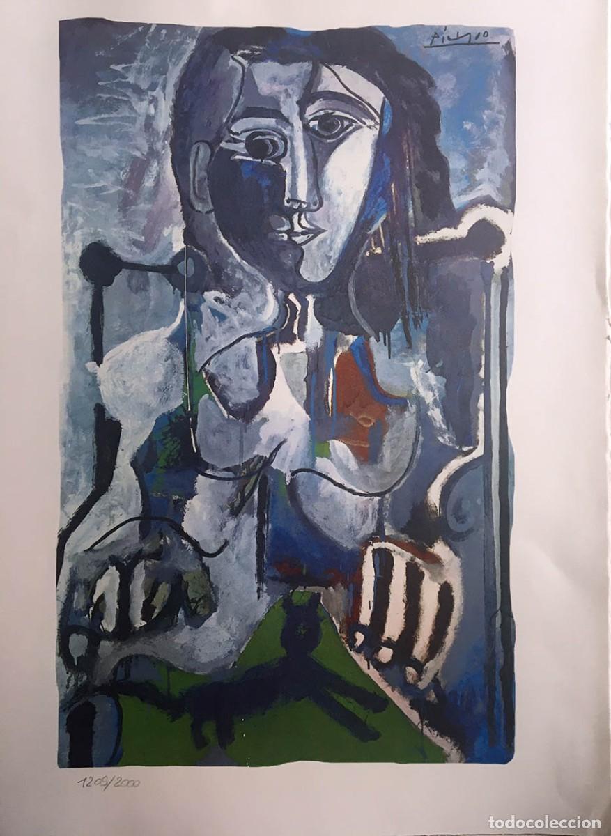 Arte: PABLO PICASSO - Mujer sentada con gato