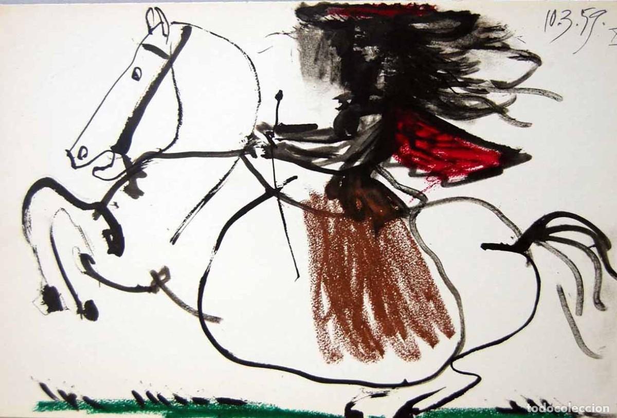Arte: PABLO PICASSO - Toros y toreros. Ed. Cercle d&acute;art 1962 - Edicion limitada