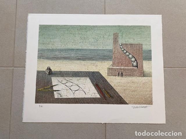 Kunst: LITOGRAFIA JOSEP MARIA SUBIRACHS &rdquo;L'ART A L'AUTOPISTA&rdquo;