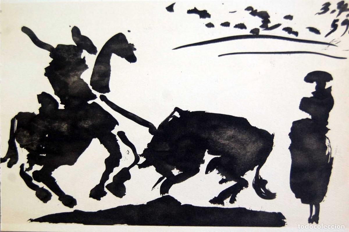 Arte: PABLO PICASSO - Toros y toreros. Ed. Cercle d&acute;art 1962 - Edicion limitada
