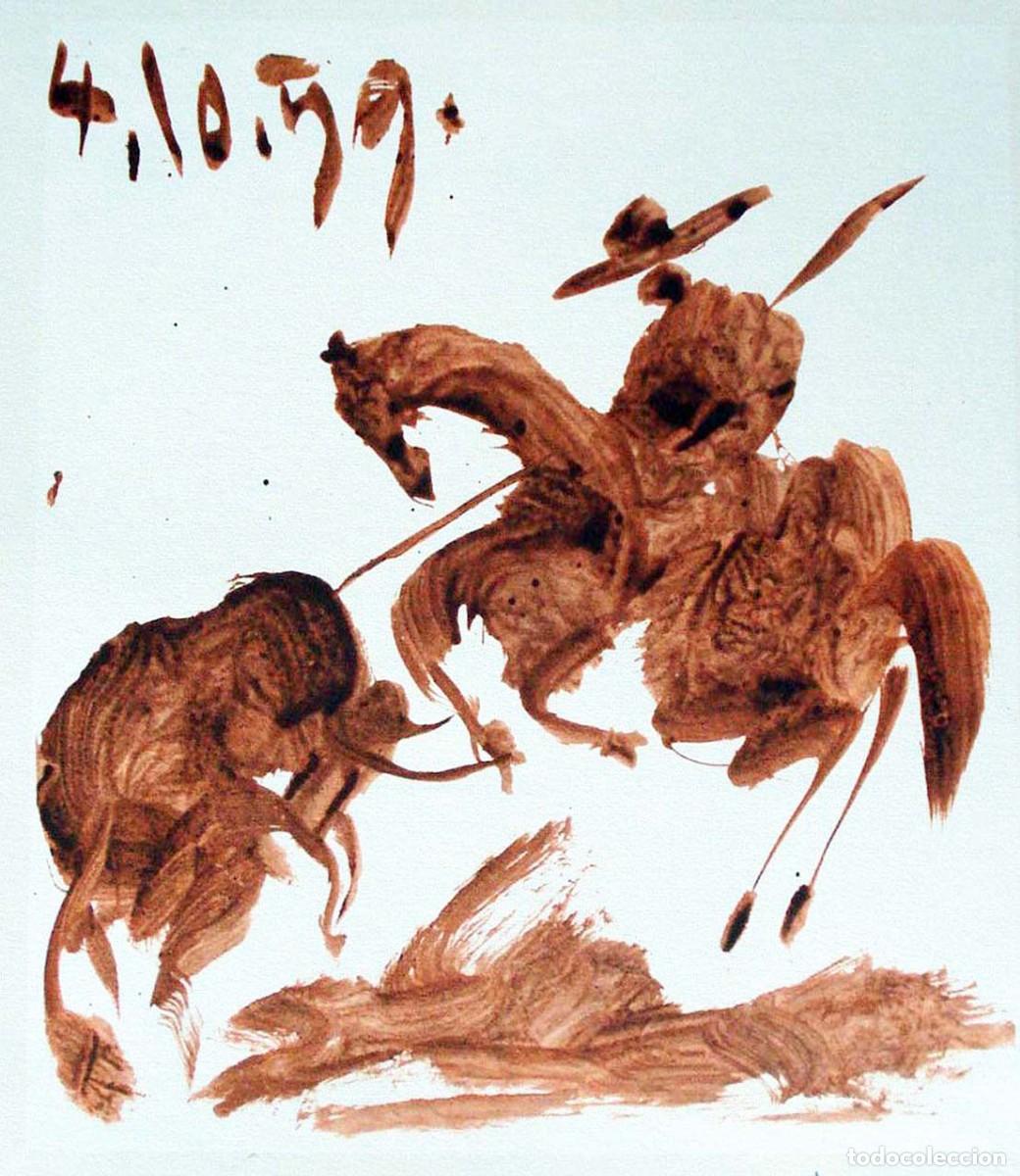 Arte: PABLO PICASSO - Toros y toreros. Ed. Cercle d&acute;art 1962 - Edicion limitada