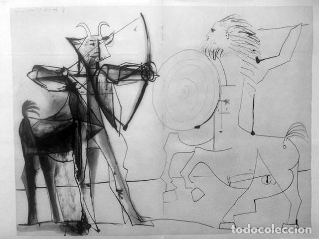 Arte: PABLO PICASSO - Revista Verve. litografia del n&ordm; 19-20 de 1948. 36 x 52 cm