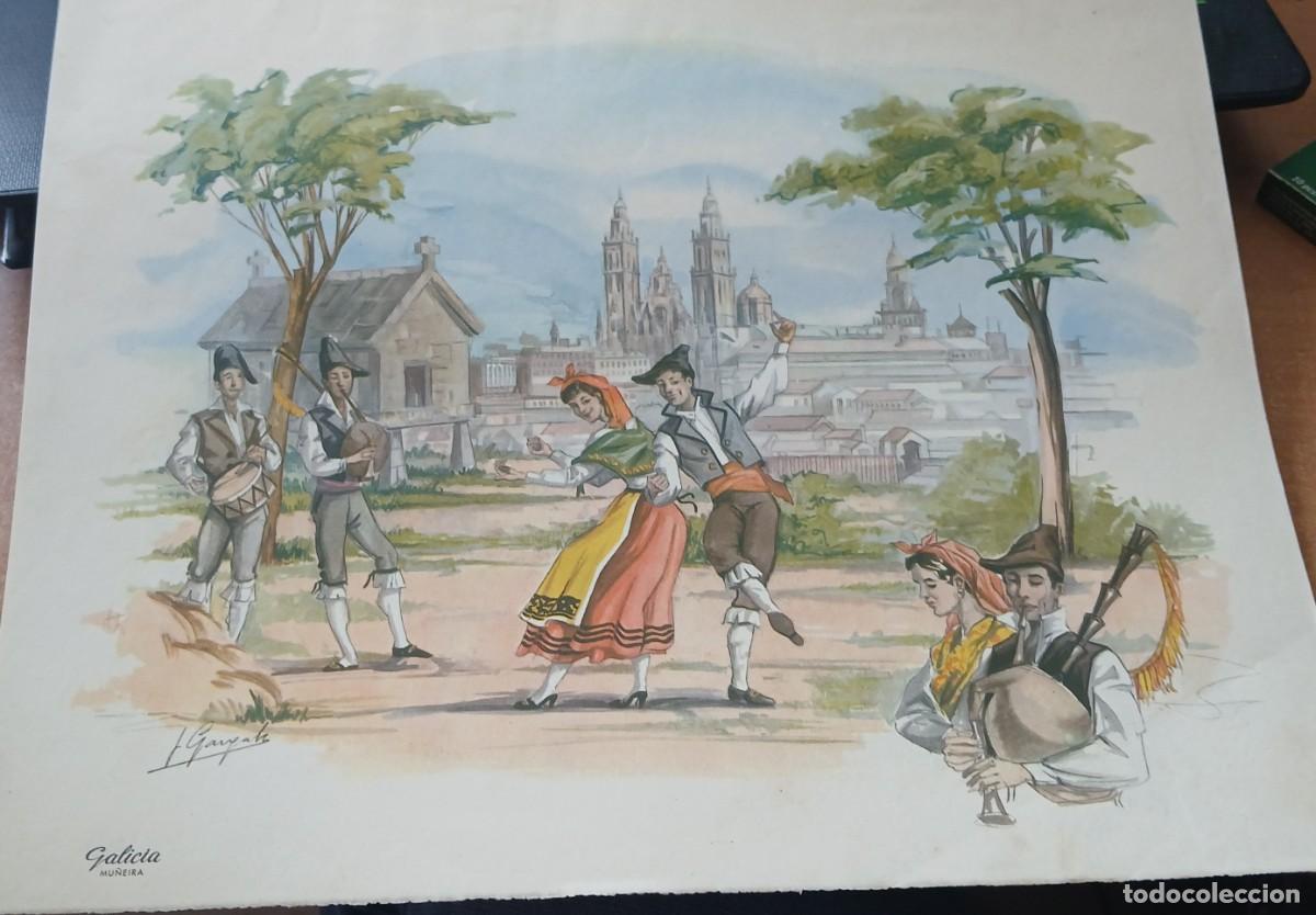 Arte: 5 LITOGRAFIAS BAILE ANOS 50. VER FOTOS ADICIONALES