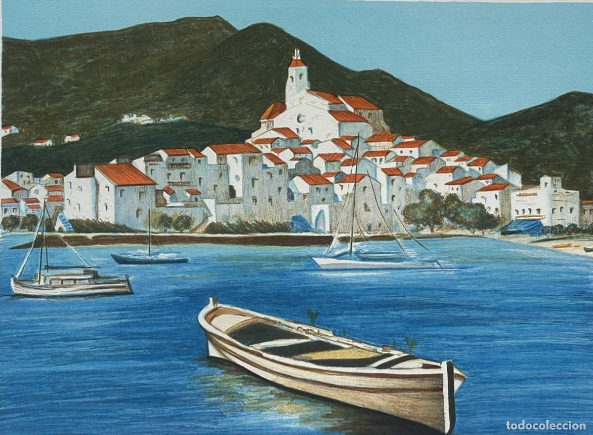 Arte: ESLAVA. Cadaqu&eacute;s. Litograf&iacute;a. Numerada y firmada