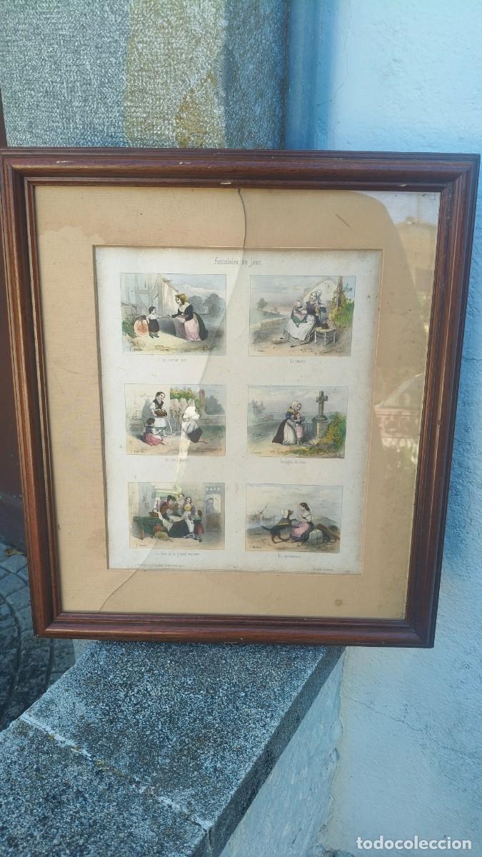 Arte: Planche de lithographie originale colori&eacute;e 1840,50 Fr&eacute;d&eacute;ric sorrieux