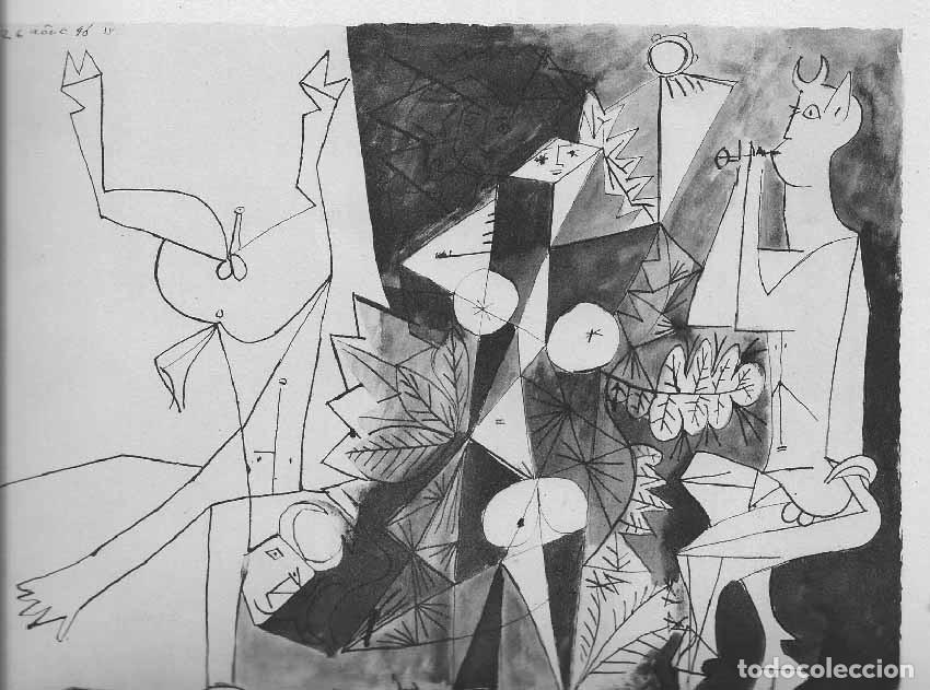 Arte: PABLO PICASSO - Revista Verve. litografia del n&ordm; 19-20 de 1948. 22 x 16 cm