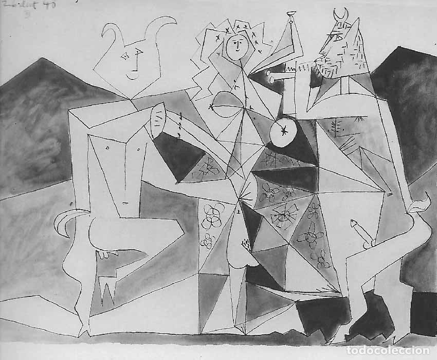 Arte: PABLO PICASSO - Revista Verve. litografia del n&ordm; 19-20 de 1948. 22 x 16 cm