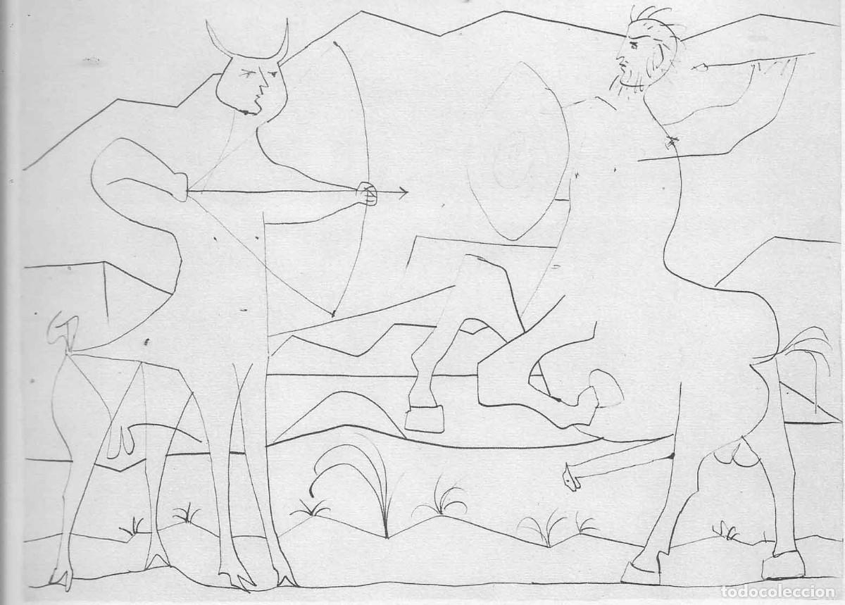 Arte: PABLO PICASSO - Revista Verve. litografia del n&ordm; 19-20 de 1948. 22 x 16 cm
