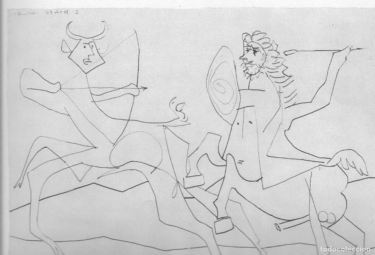 Arte: PABLO PICASSO - Revista Verve. litografia del n&ordm; 19-20 de 1948. 22 x 16 cm