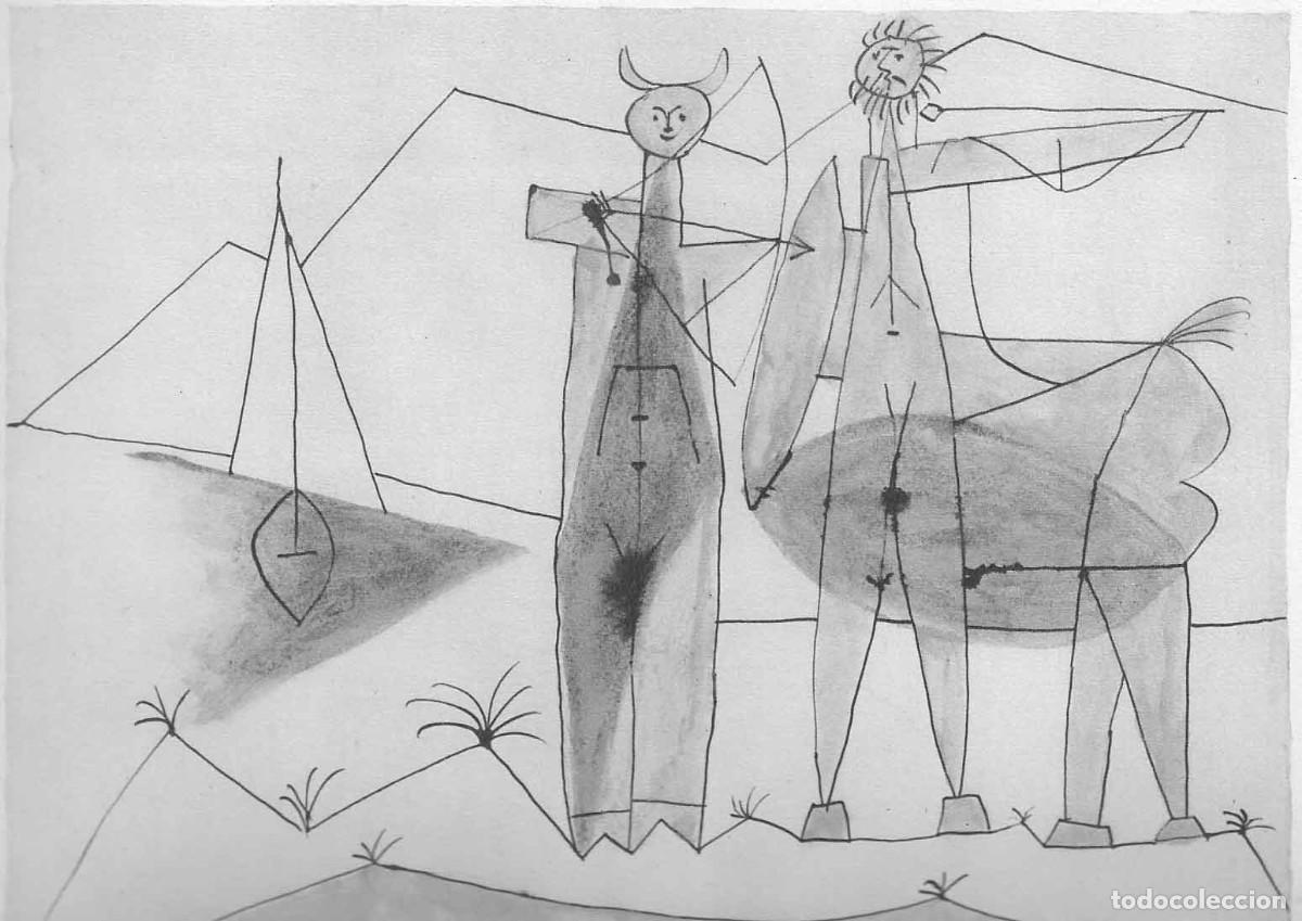 Arte: PABLO PICASSO - Revista Verve. litografia del n&ordm; 19-20 de 1948. 22 x 16 cm
