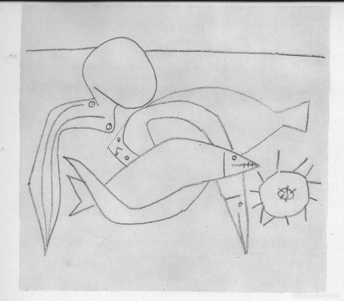 Arte: PABLO PICASSO - Revista Verve. litografia del n&ordm; 19-20 de 1948. 22 x 16 cm