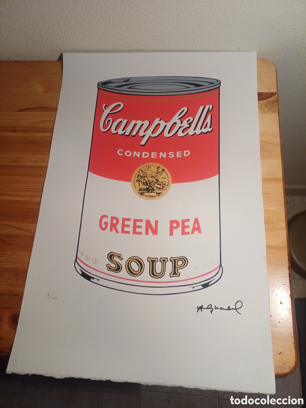Art: LITOGRAF&Iacute;A ANDY WARHOL, 3/100, LEO CASTELLI, NEW YORK