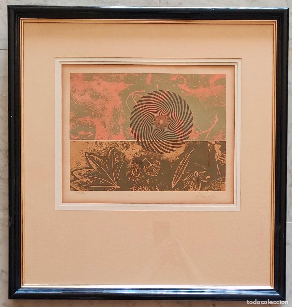 Arte: &rdquo;Iris&rdquo; - Litograf&iacute;a de Joan Josep Tharrats - Foto 1
