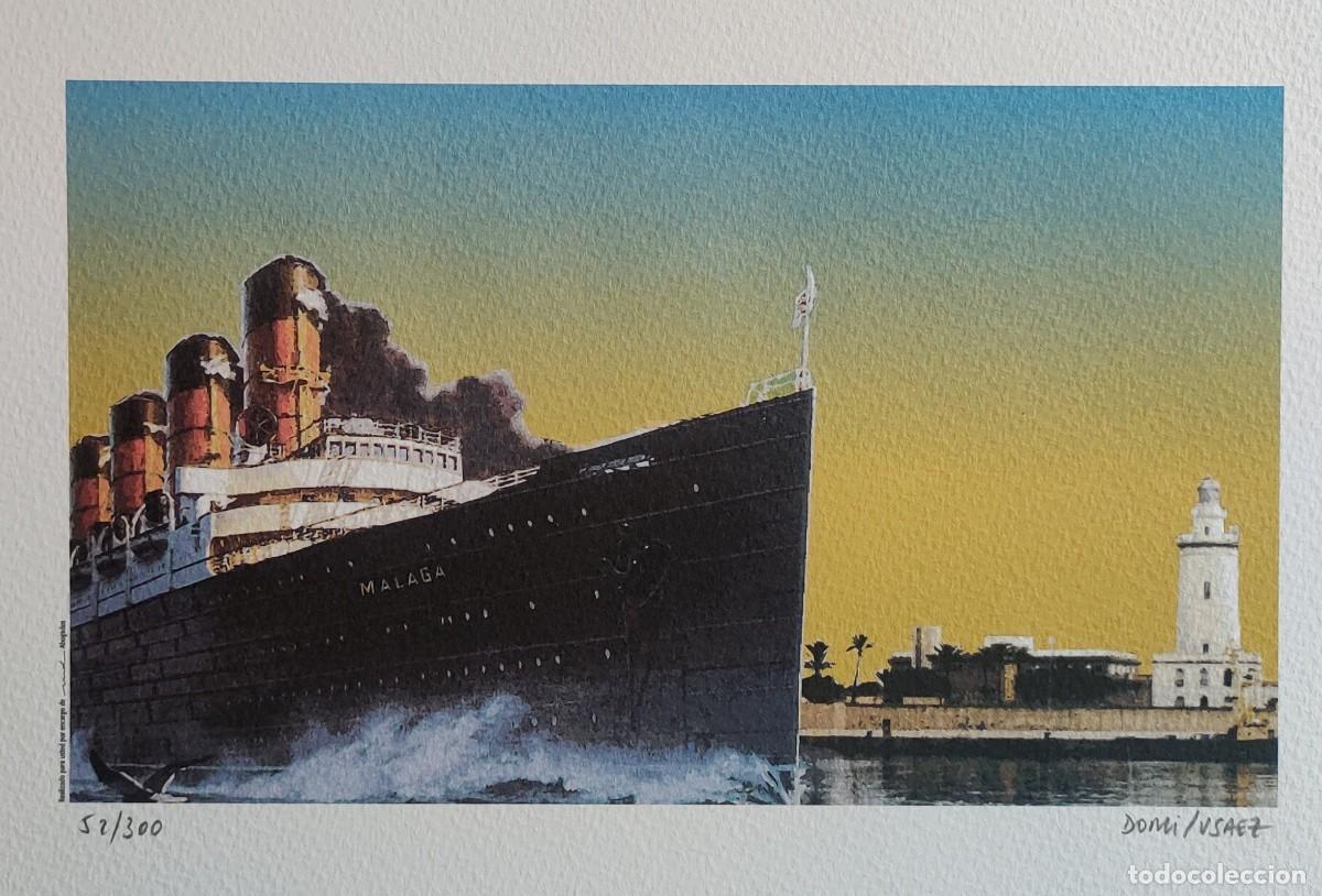 Arte: Litograf&iacute;a - &rdquo;M&aacute;laga&rdquo;- d&uacute;o Factor&iacute;a Pl&aacute;xtica- Domingo Moreno y V&iacute;ctor S&aacute;ez