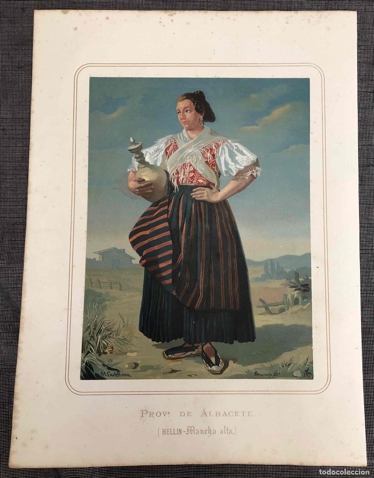 Arte: CROMOLITOGRAF&Iacute;A PROVINCIA DE ALBACETE HELLIN MANCHA ALTA. MUJERES ESPA&Ntilde;OLAS PORTUGUESAS Y AMERICANAS