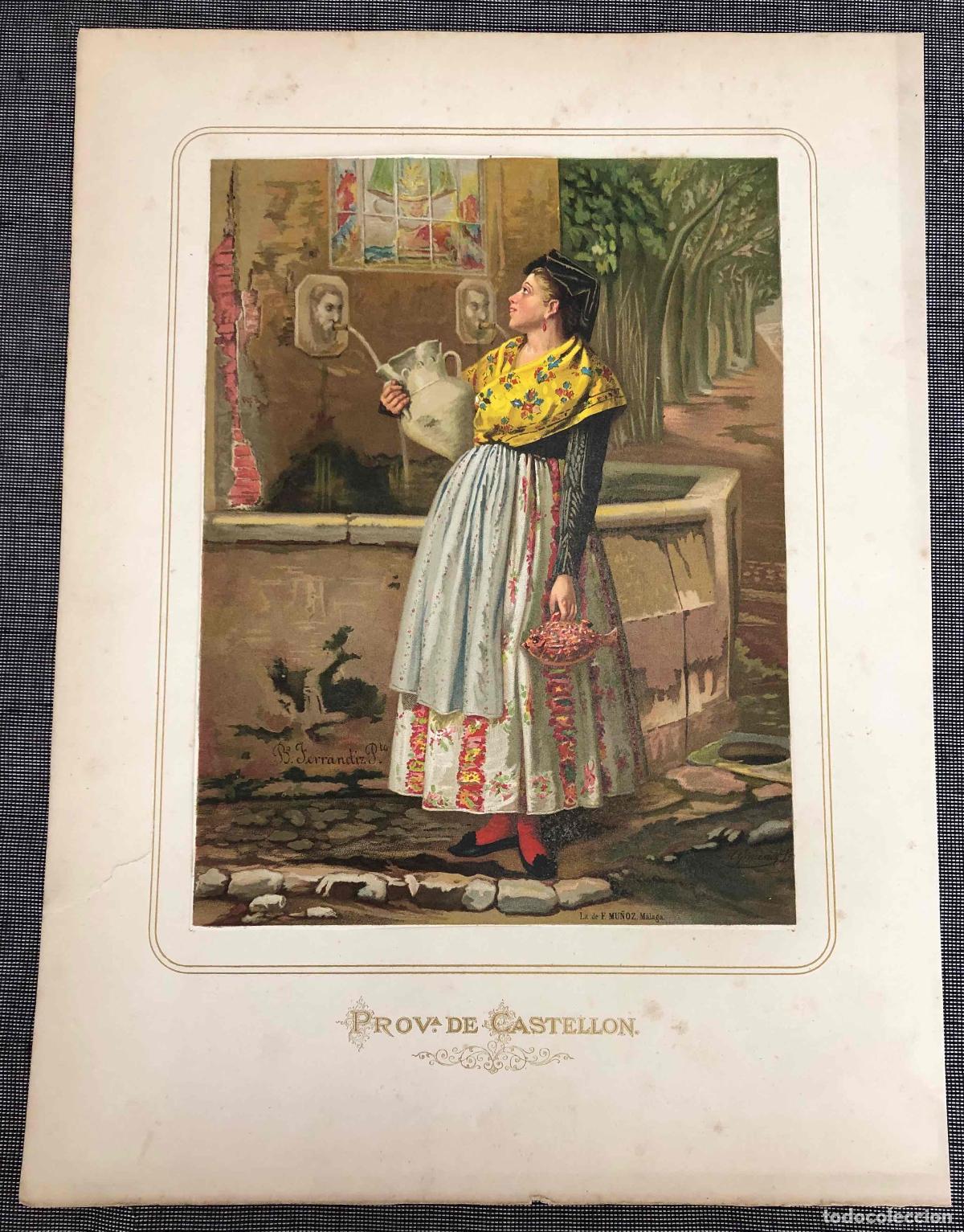 Arte: CROMOLITOGRAF&Iacute;A PROVINCIA DE CASTELLON. MUJERES ESPA&Ntilde;OLAS PORTUGUESAS Y AMERICANAS 1876