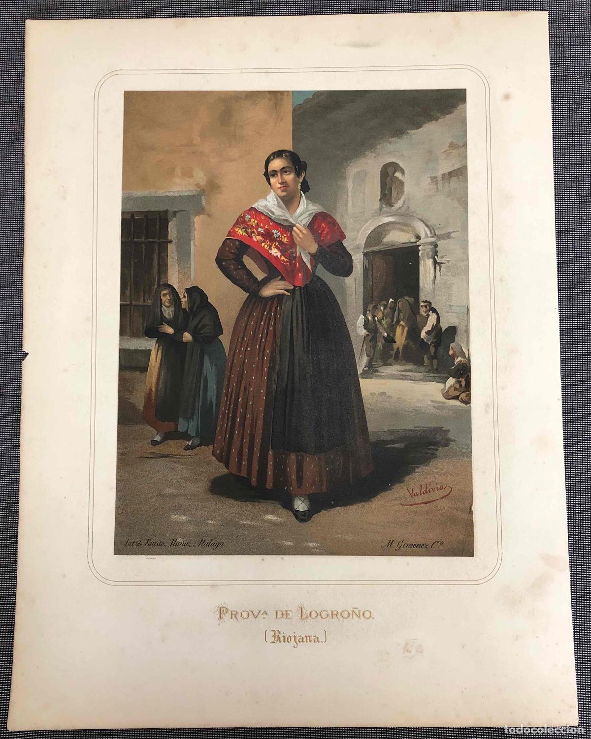 Arte: CROMOLITOGRAF&Iacute;A PROVINCIA DE LOGRO&Ntilde;O, RIOJANA. A&Ntilde;O 1876. LIT. FAUSTO MU&Ntilde;OZ