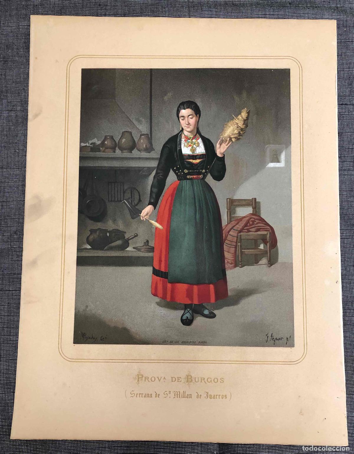 Arte: CROMOLITOGRAF&Iacute;A PROVINCIA DE BURGOS, SERRANA DE S. MILLAN DE JUARROS. A&Ntilde;O 1876 LIT. DE LOS ANDALUCES