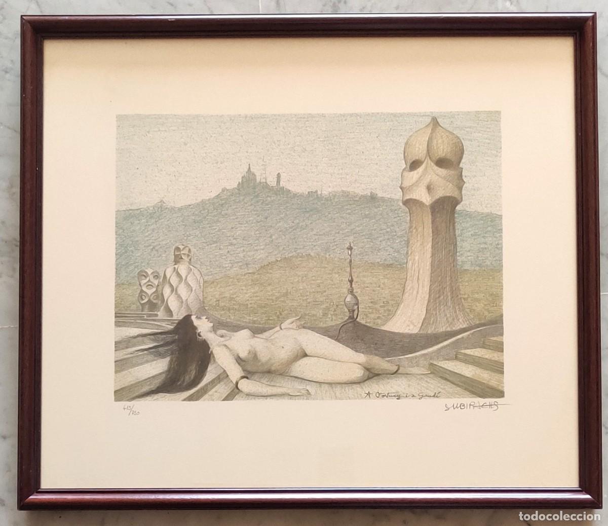 Arte: Litograf&iacute;a - &ldquo;A Fortuny i a Gaud&iacute;&rdquo;- Jos&eacute; M&ordf; Subirachs &ndash; 1979