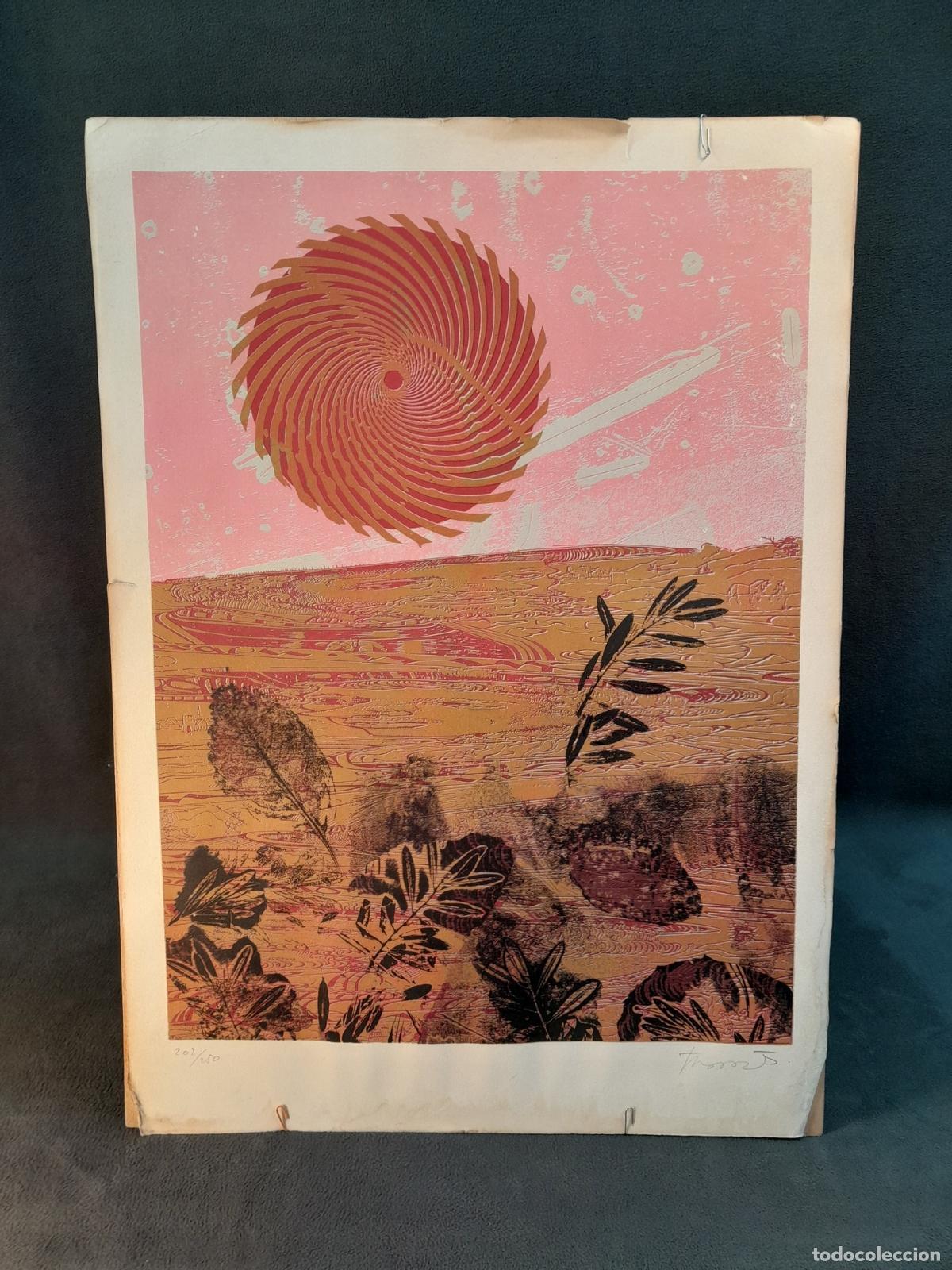 Arte: LITOGRAF&Iacute;A &rdquo;PAISATGE ANAMORF&Oacute;SIC&rdquo; DE JOAN JOSEP THARRATS. A&Ntilde;O 1976.