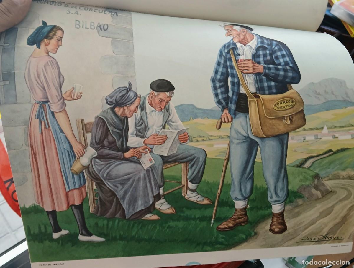 Arte: 4 LITOGRAFIAS ORIGINALES JOSE ARRUE A&Ntilde;OS 50 PUBLICIDAD ARCADIO DE CORCUERA A&Ntilde;O COMPLETO SIN FALDON