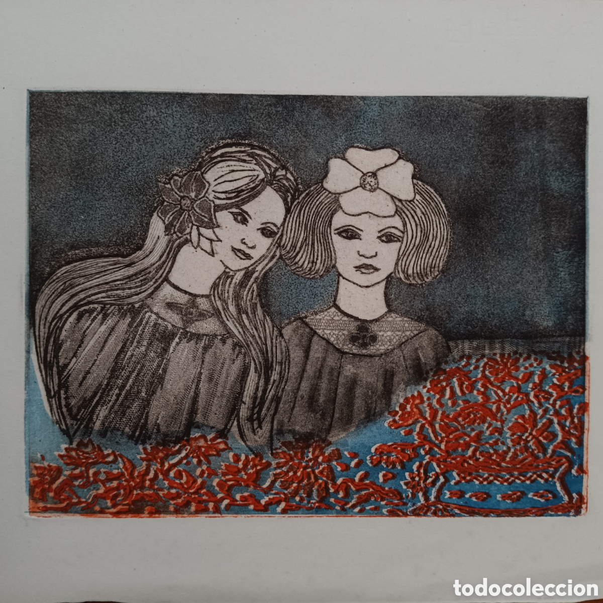 Arte: Grabado colorido ni&ntilde;as - Foto 6