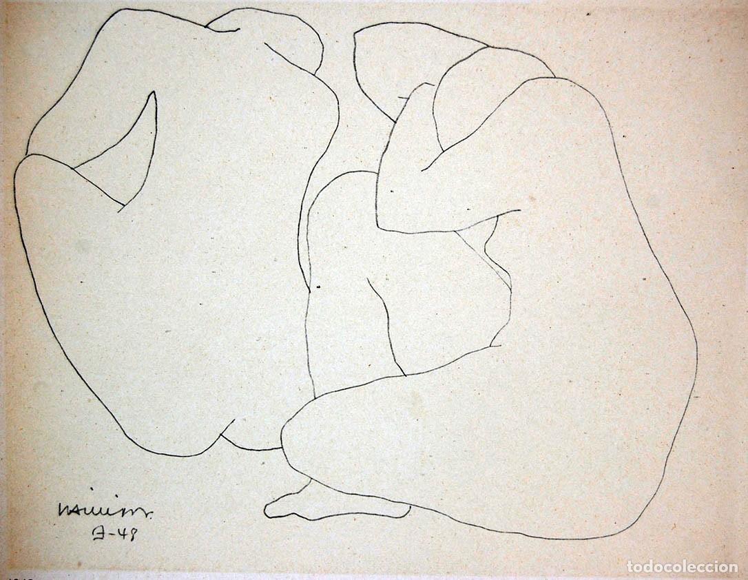 Arte: EDUARDO CHILLIDA - Desnudos. Litografia offset 1977 . 34 x 24 cm.
