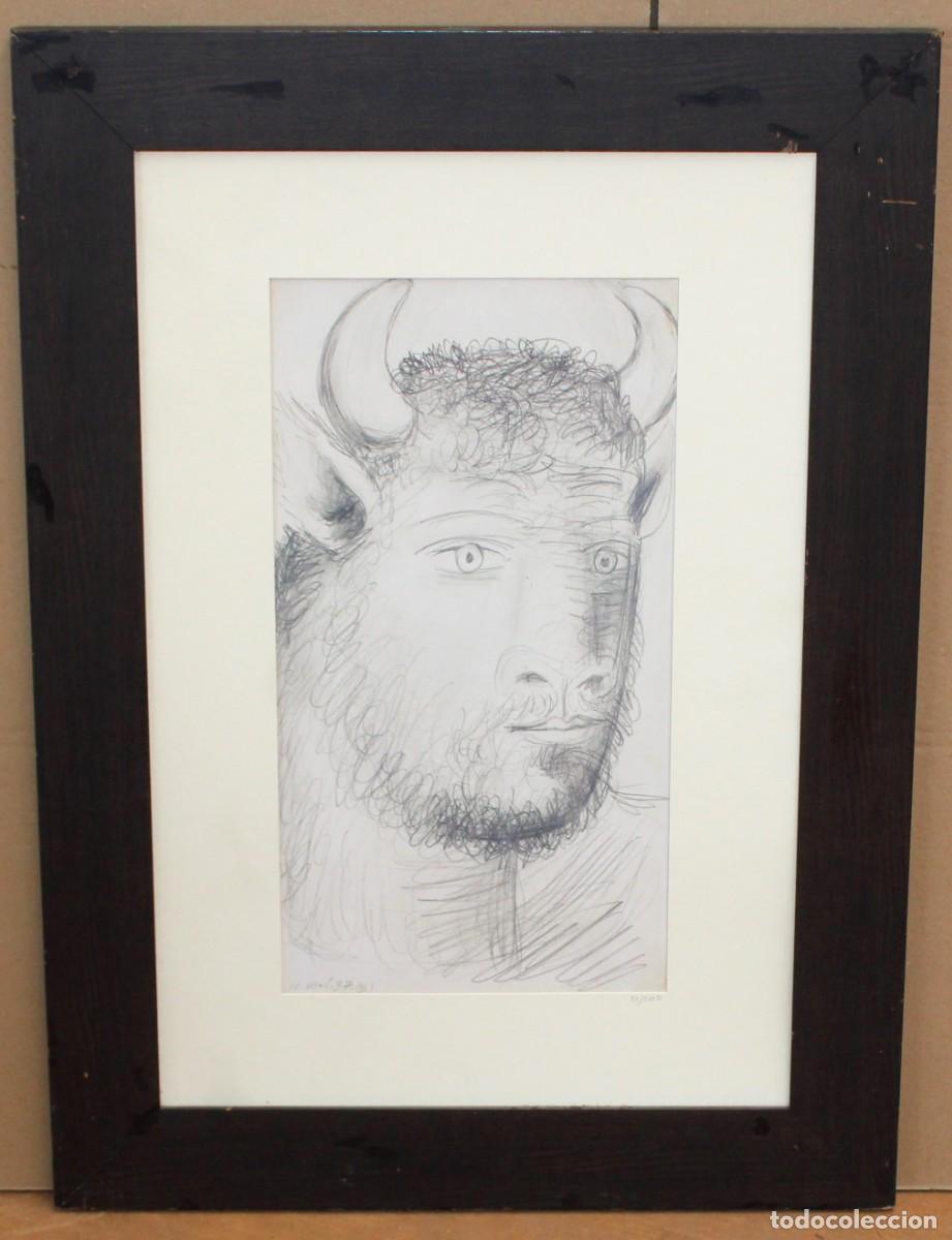 Arte: PABLO PICASSO (1881-1973) After - TETE DE MINOTAUR - ESTUDIO PARA EL GUERNICA 6 - EDICI&Oacute;N FACS&Iacute;MIL