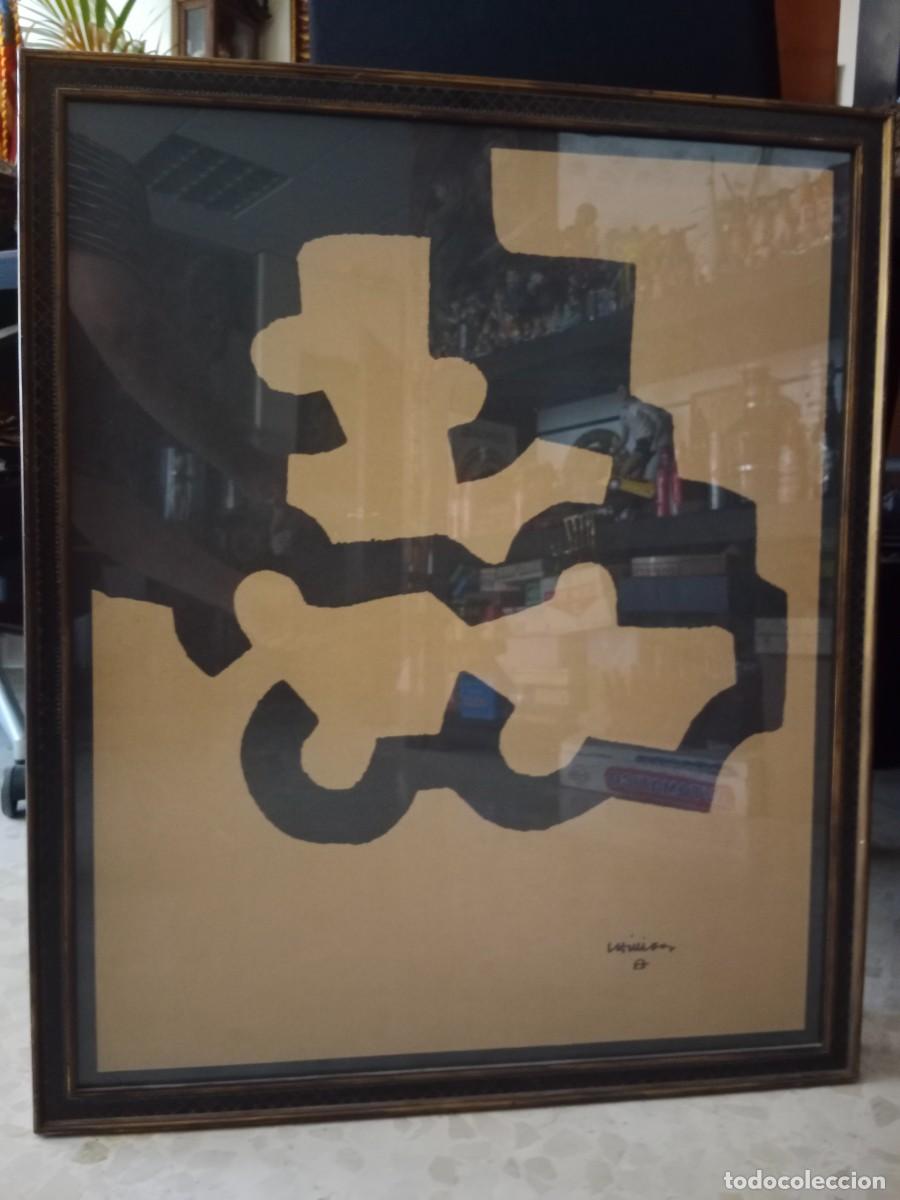 Arte: CARTEL LITOGRAFIADO S/ PAPEL KRAFT EDUARDO CHILLIDA MUSEO DE ARTE ABSTRACTO DE CUENCA MARMOL & PLOMO