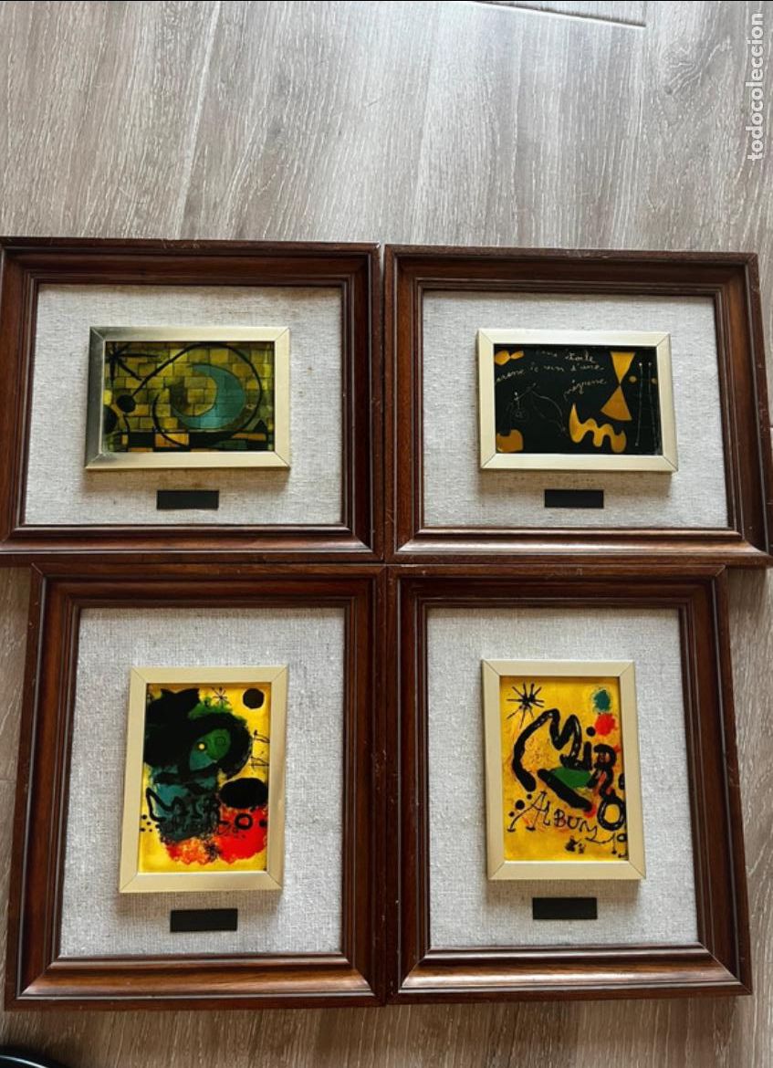 Arte: Lote 4 Litograf&iacute;as Joan Mir&oacute; - &Aacute;lbum 19 (A&ntilde;o 1963) - Sala Gaspar - Enmarcadas