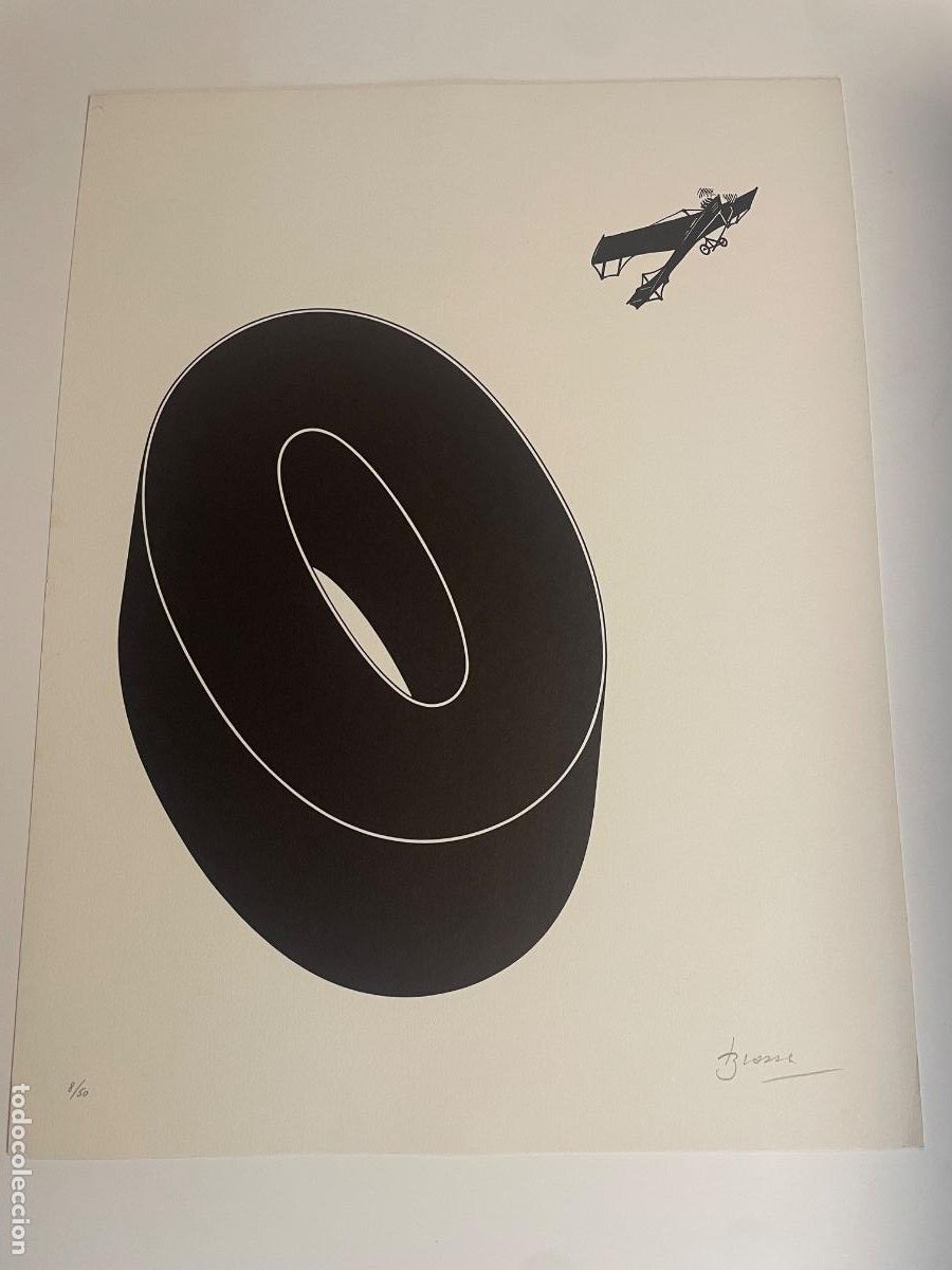 Arte: Litograf&iacute;a de Joan Brossa - Poema Visual 20 - 8/50 Ejemplares - 38x50cm