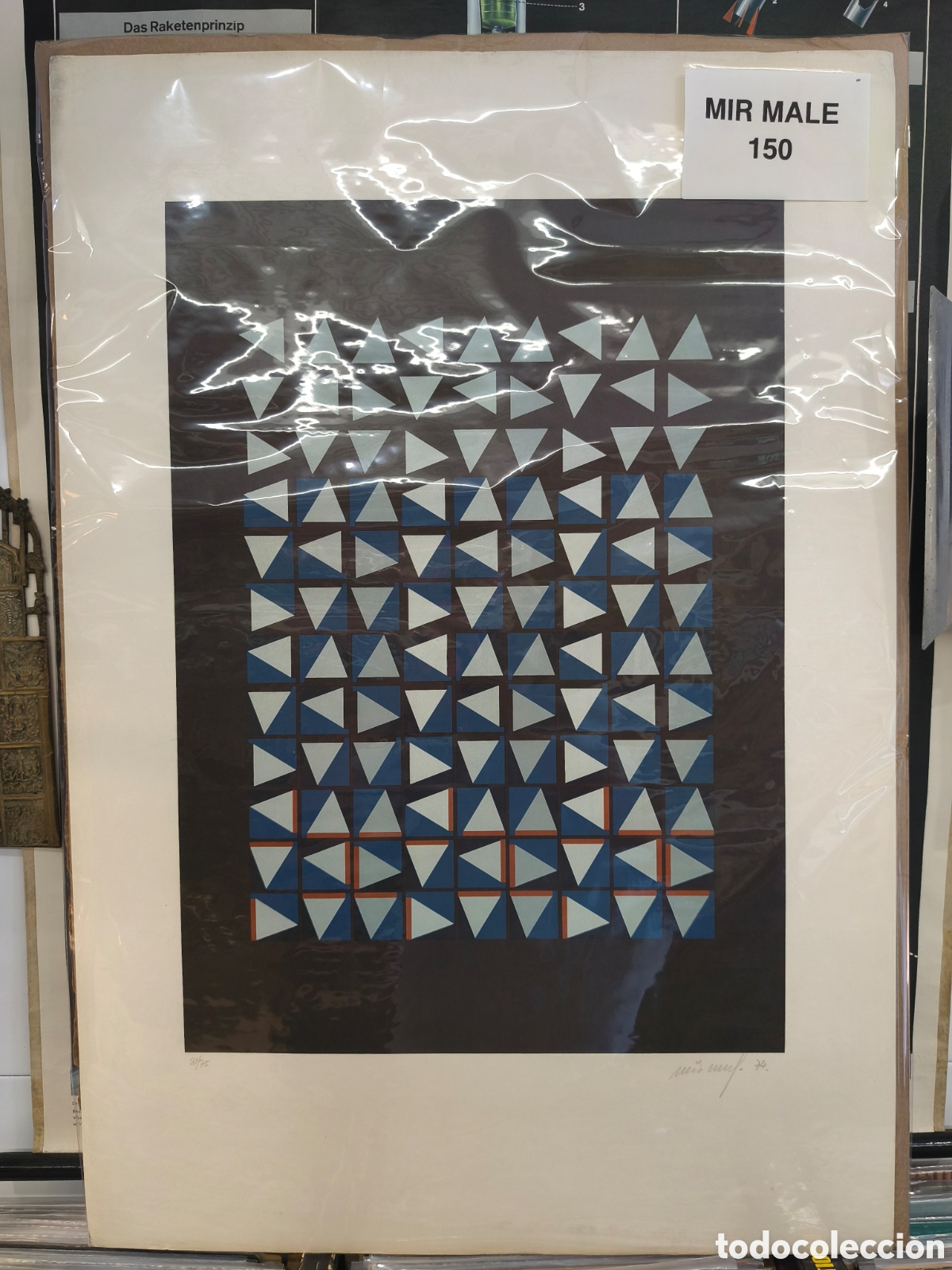 Arte: Litograf&iacute;a Mir MALE, firmada y numerada 31/75 98cm x 67cm
