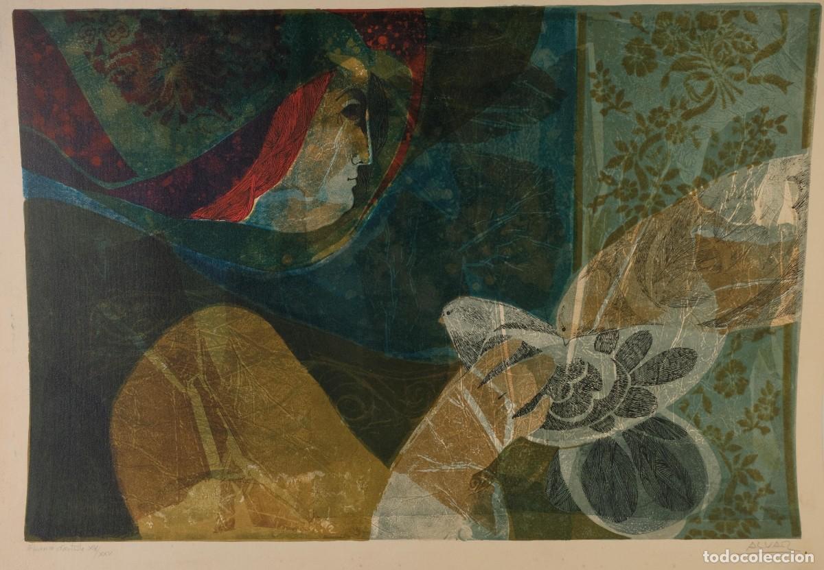 Arte: ALVAR SU&Ntilde;OL (1935) LITOGRAF&Iacute;A PRUEBA DE ARTISTA XIX/XXV COMPOSICI&Oacute;N FIRMADA A L&Aacute;PIZ