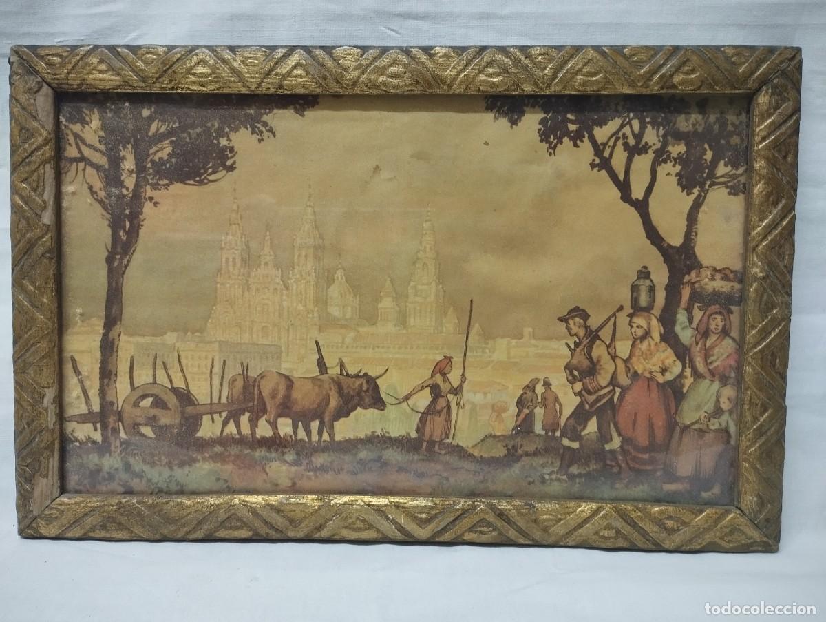 Arte: ESTAMPA ENMARCADA CON MOTIVO GALLEGO