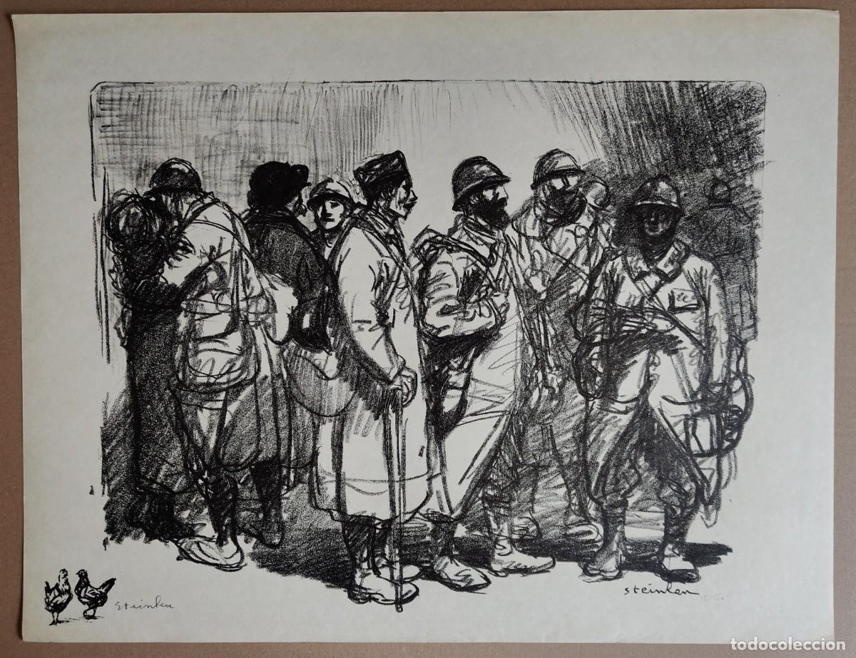 Arte: Th&eacute;ophile-Alexandre Steinlen (1859-1923) - L'Heure Tendre, lito firmada y numerada a lap&igrave;z, 1916