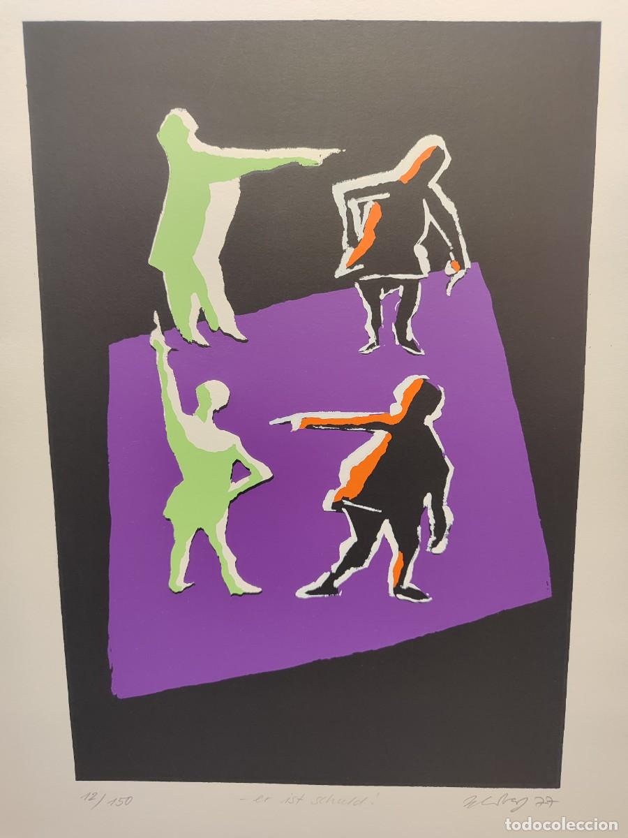 Arte: Herbert Sandberg. Portfolio DDR 1978. Litograf&iacute;a firmada a mano, serie limitada. 12/175